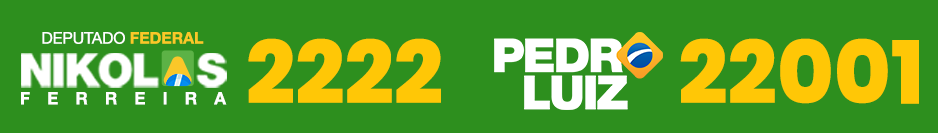 Deputado Federal Nikolas Ferreira 2222 e Pedro Luiz 22001